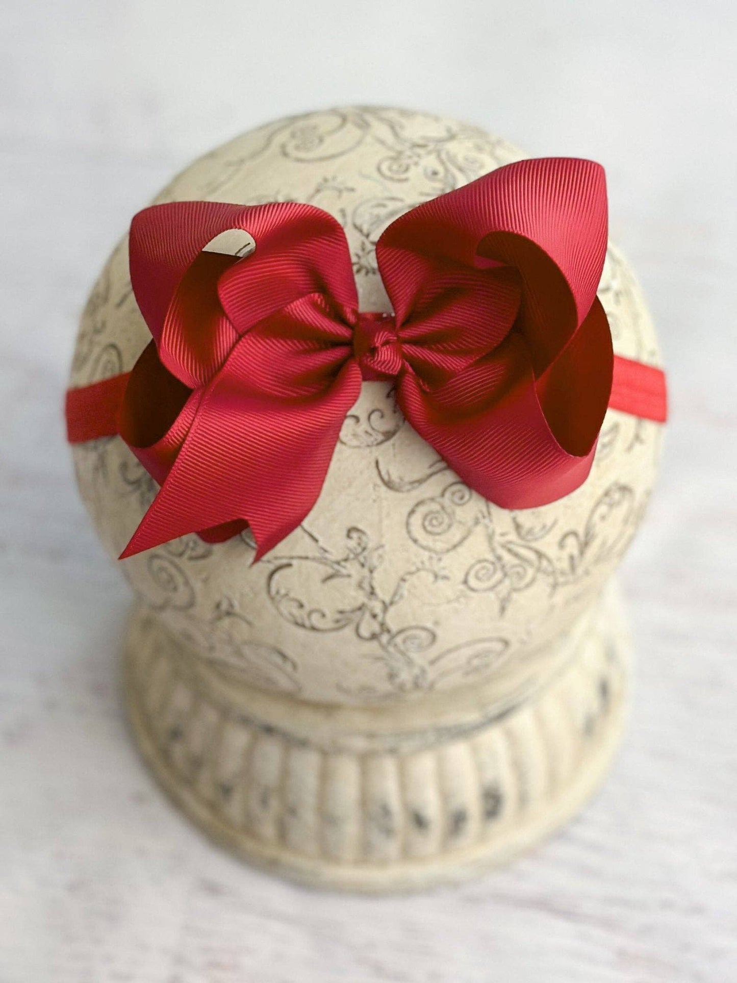 Hair Bow Classic Grosgrain - Satin Headband - 4.5"