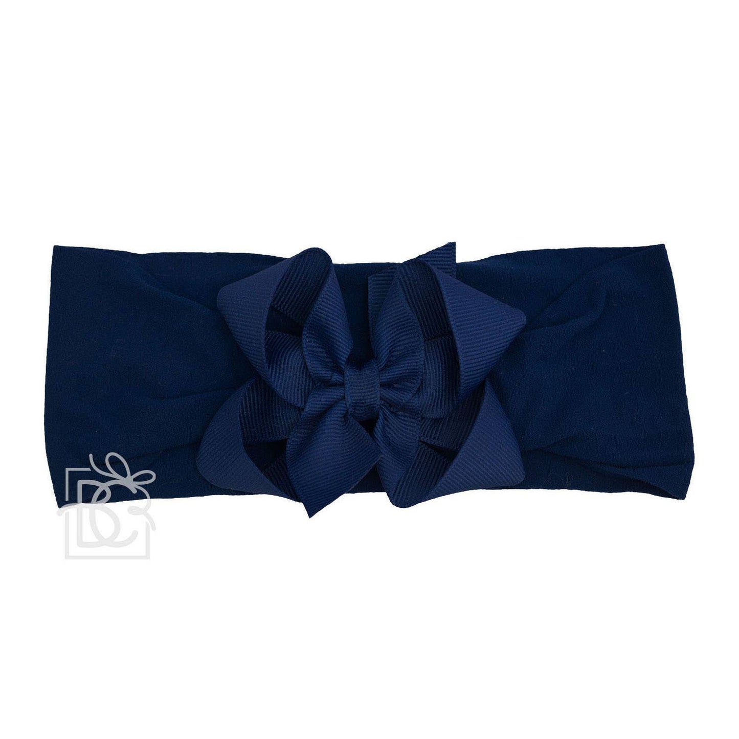 Hair Bow WIDE PANTYHOSE HEADBAND W/CLASSIC GROSGRAIN