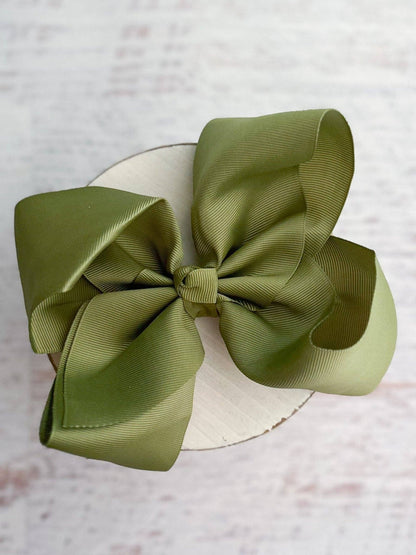 Hair Bow Texas Size Grosgrain Alligator Clip 6.5"