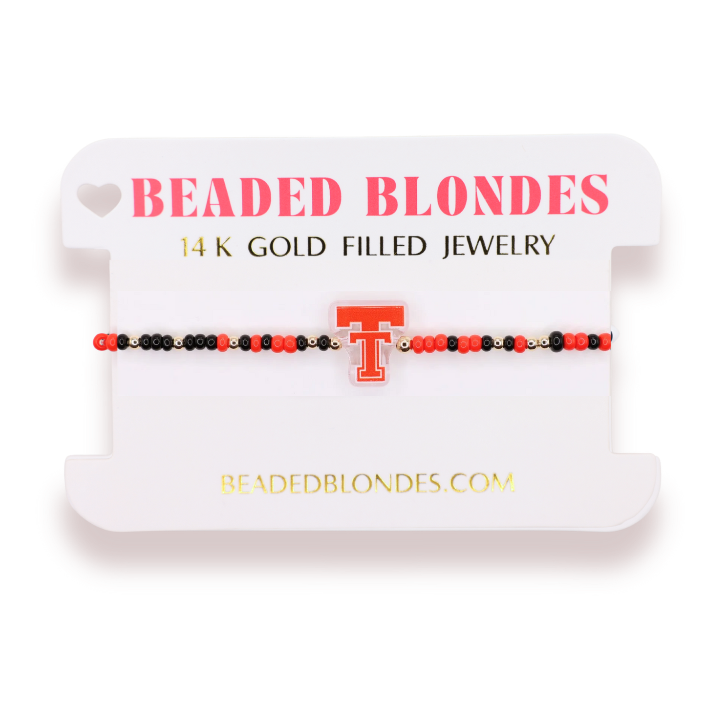 Texas Tech Logo Bracelet on Color