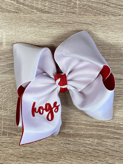 Hair Bow Double Layer School Spirit  Game Day Team
