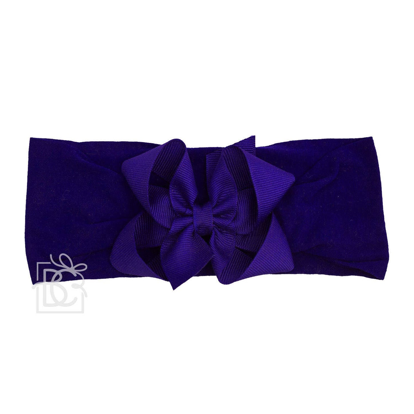 Hair Bow WIDE PANTYHOSE HEADBAND W/CLASSIC GROSGRAIN