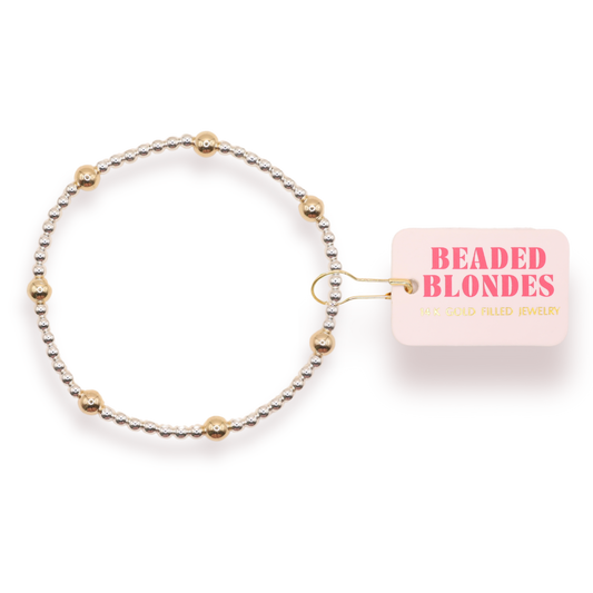 Olive Bracelet Silver with Gold