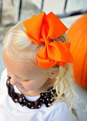 Hair Bow Classic Grosgrain Alligator Clip 4.5"