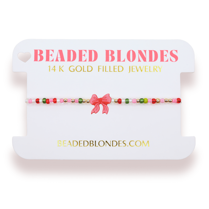 Bracelet Bow Red Holiday
