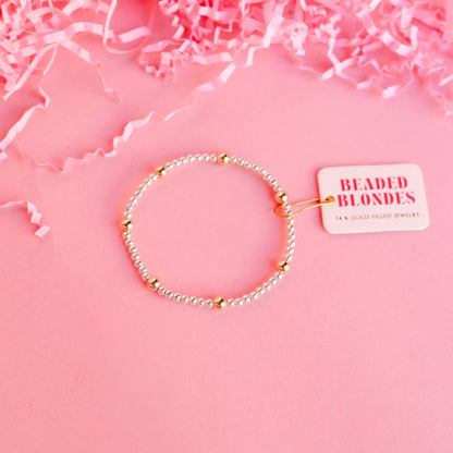 Olive Bracelet Silver with Gold