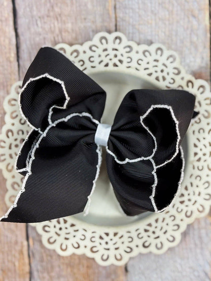 Hair Bows Classic Moonstitch Boutique Bows Girls Hair Accessories Clip or Headband