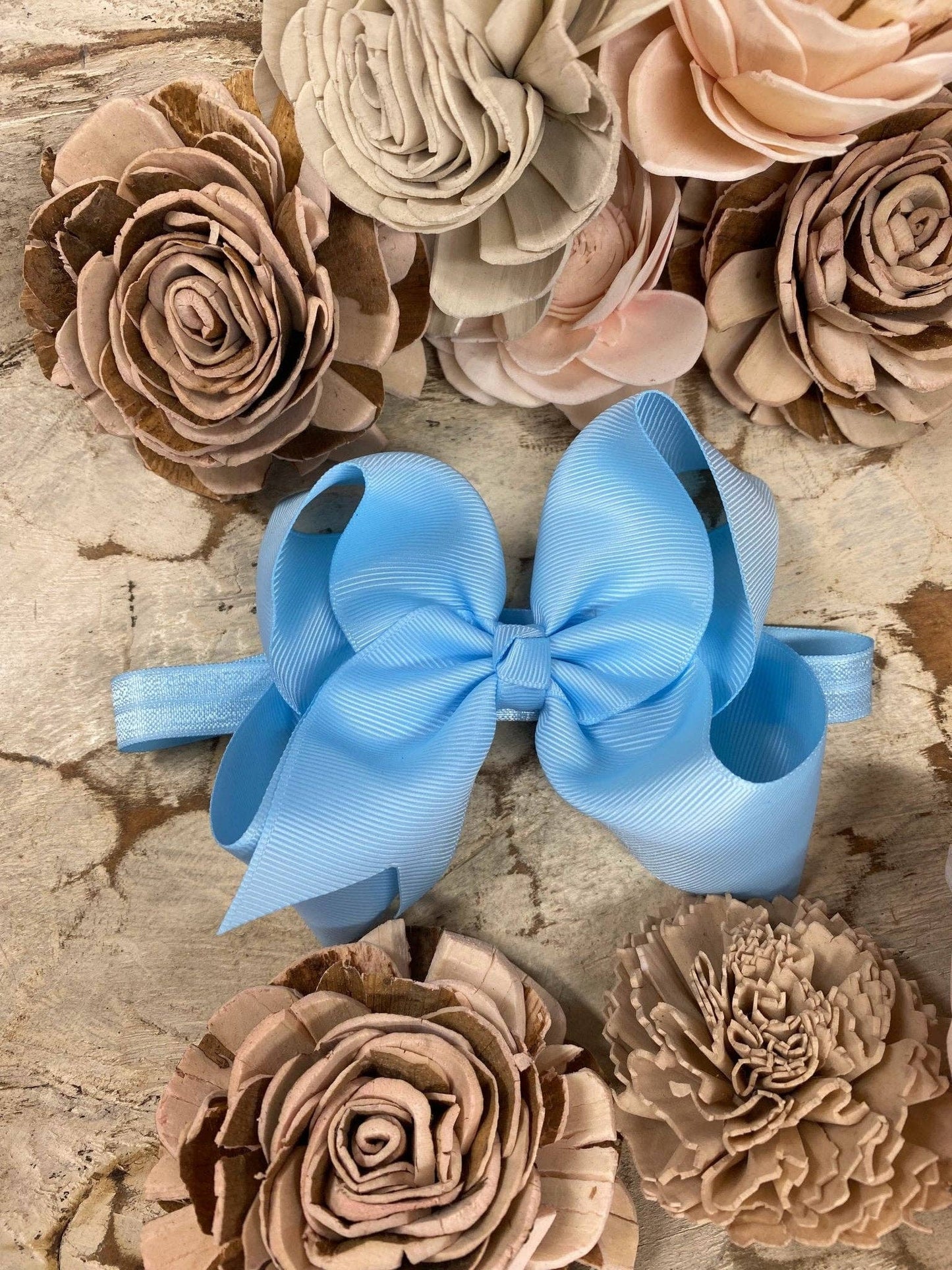 Hair Bow Classic Grosgrain - Satin Headband - 4.5"
