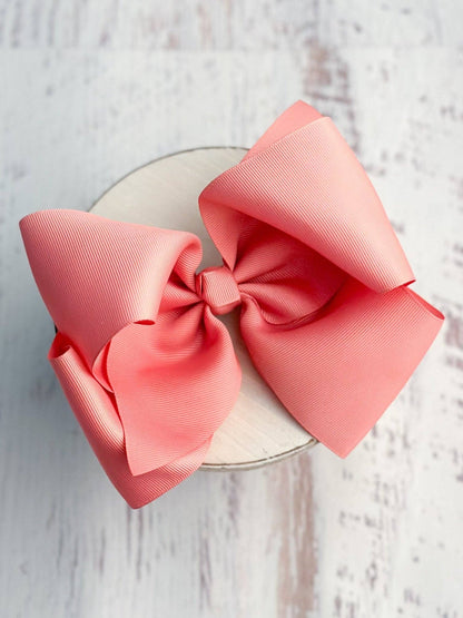 Hair Bow Texas Size Grosgrain Alligator Clip 6.5"
