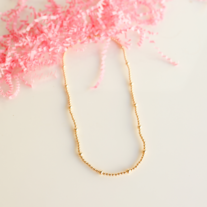 Olive Necklace Gold Beaded