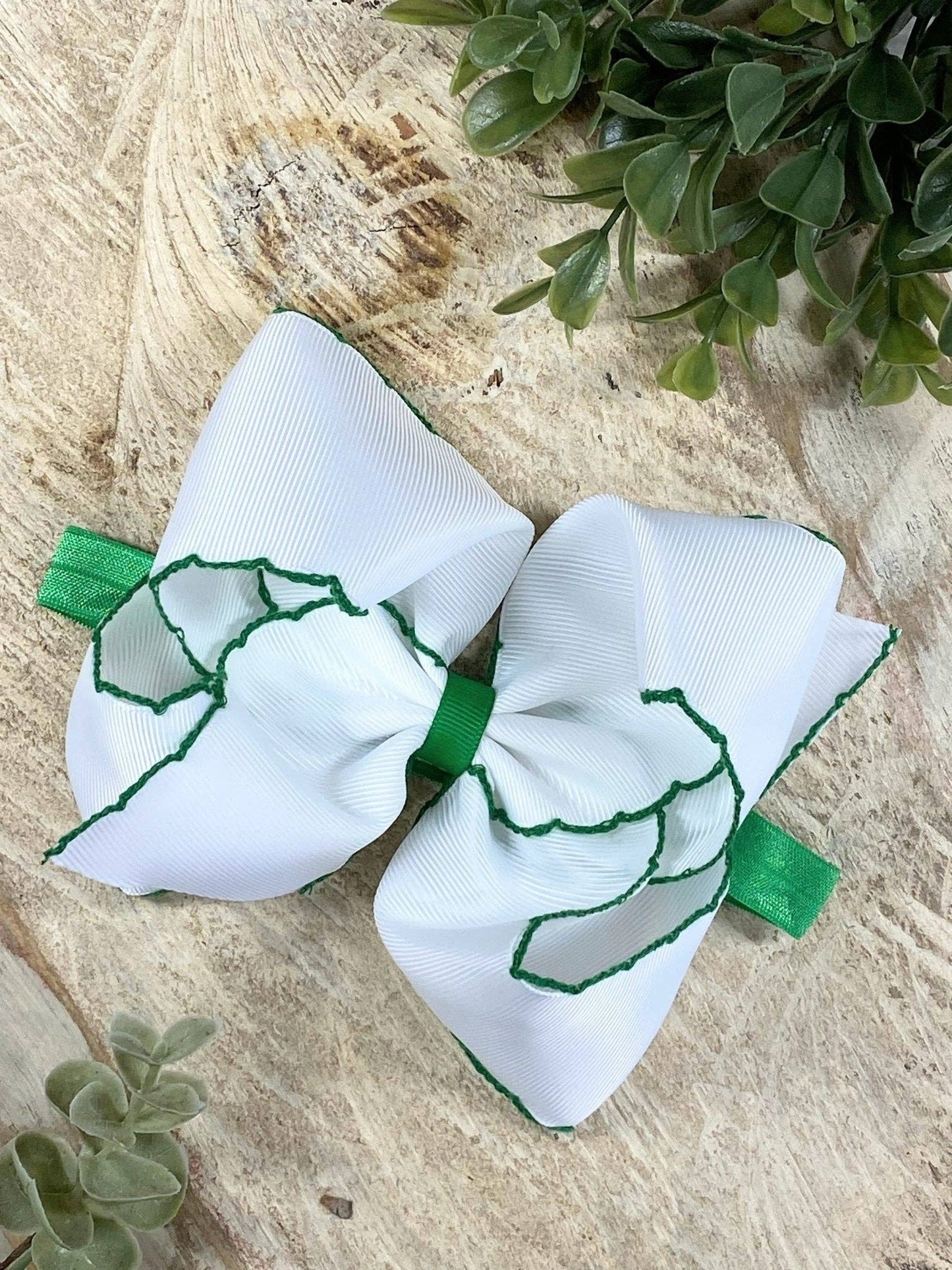 Hair Bows Classic Moonstitch Boutique Bows Girls Hair Accessories Clip or Headband