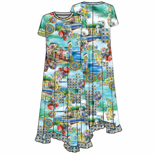 DRESS ASYMMETRIC HEM JANIE FAVORITE