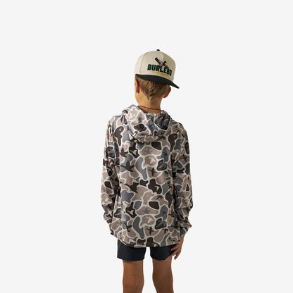 grey and brown duck camo hoodie 