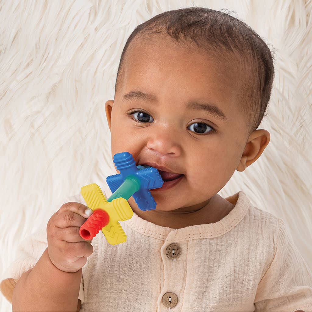 Teether Teensy Tubes™ Pink Rainbow
