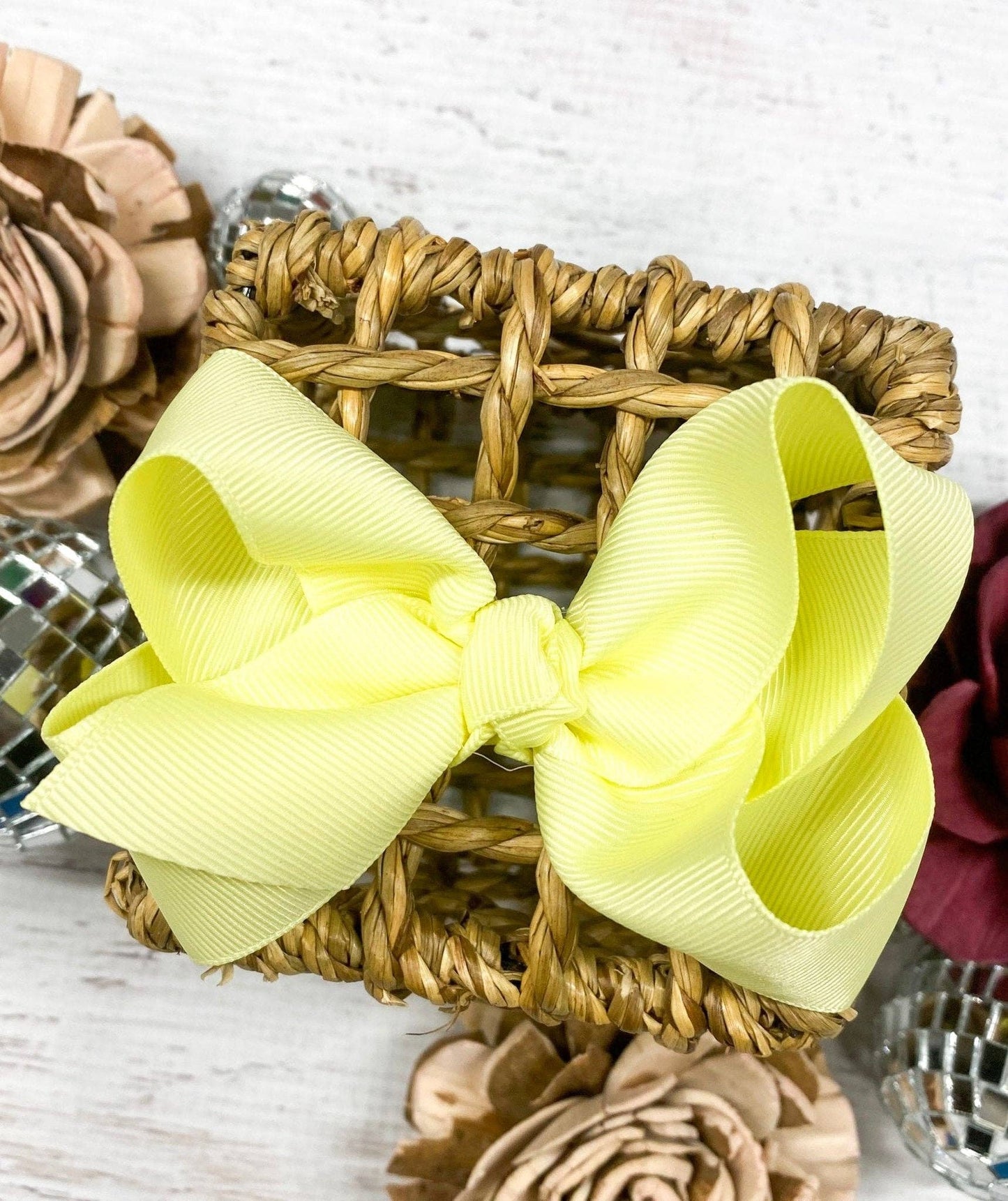 Hair Bow Essential Grosgrain Alligator Clip 4"
