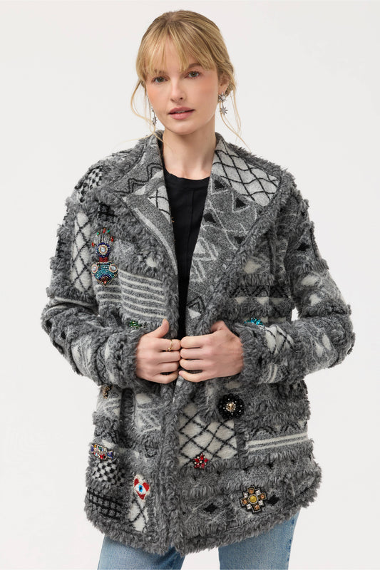 JACKET PATCHWORK CORDELIA BLACK