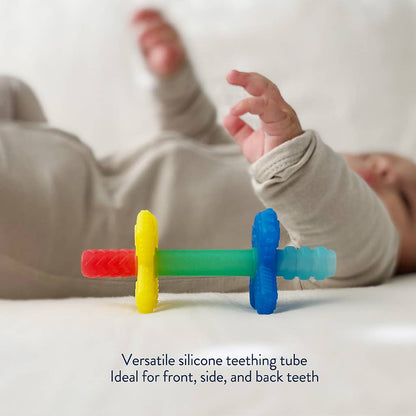 Teether Teensy Tubes™ Pink Rainbow