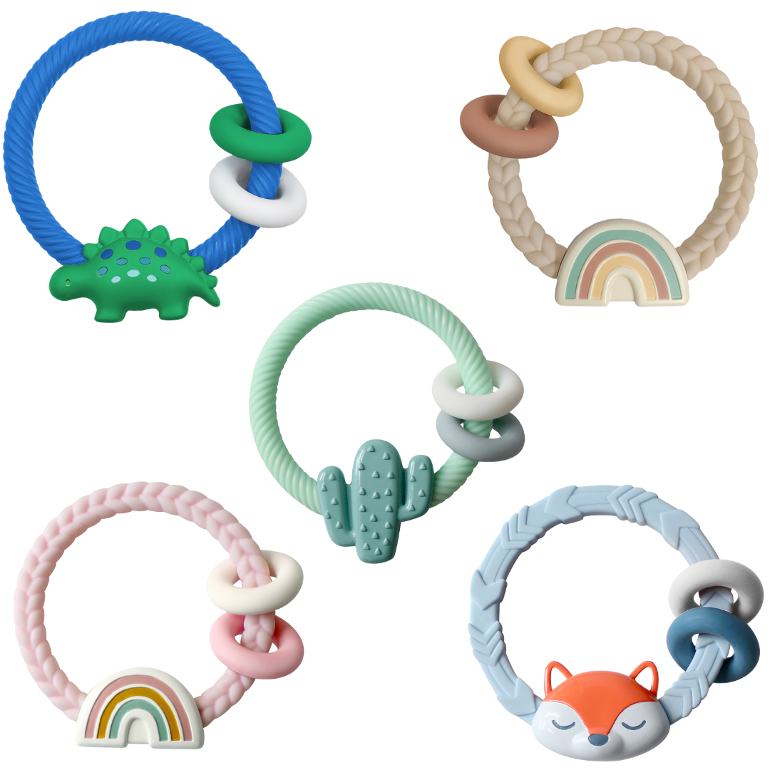 Teether Ritzy Rattle™ Rainbow Silicone