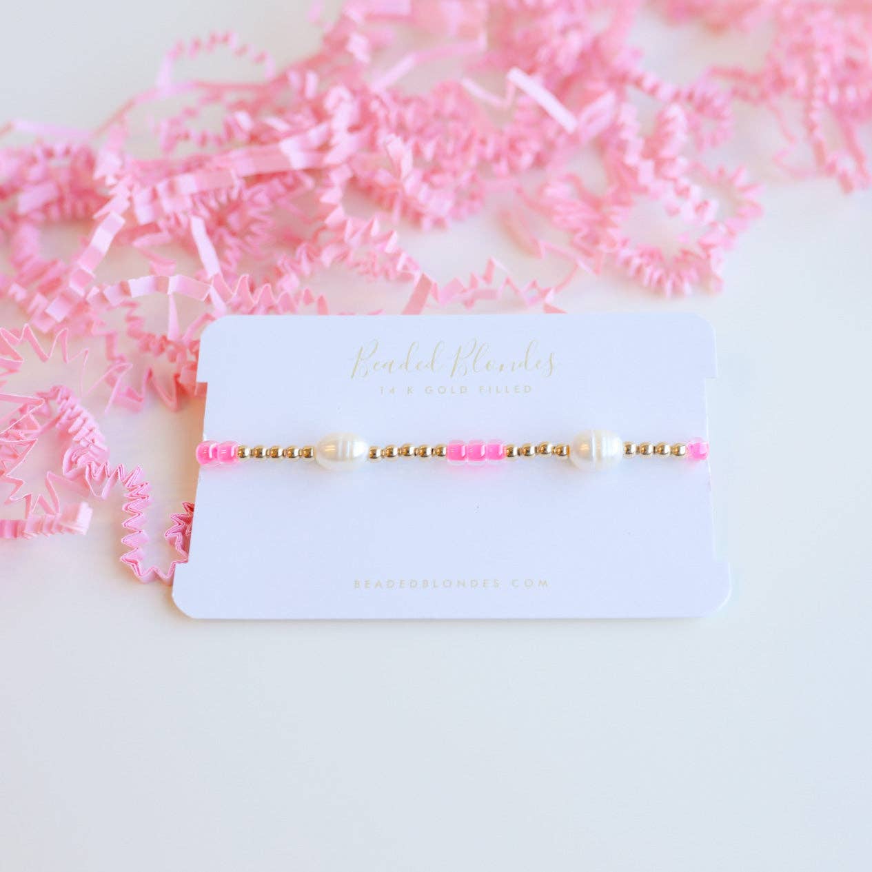 Poppi Bracelet Hot Pink Pearl
