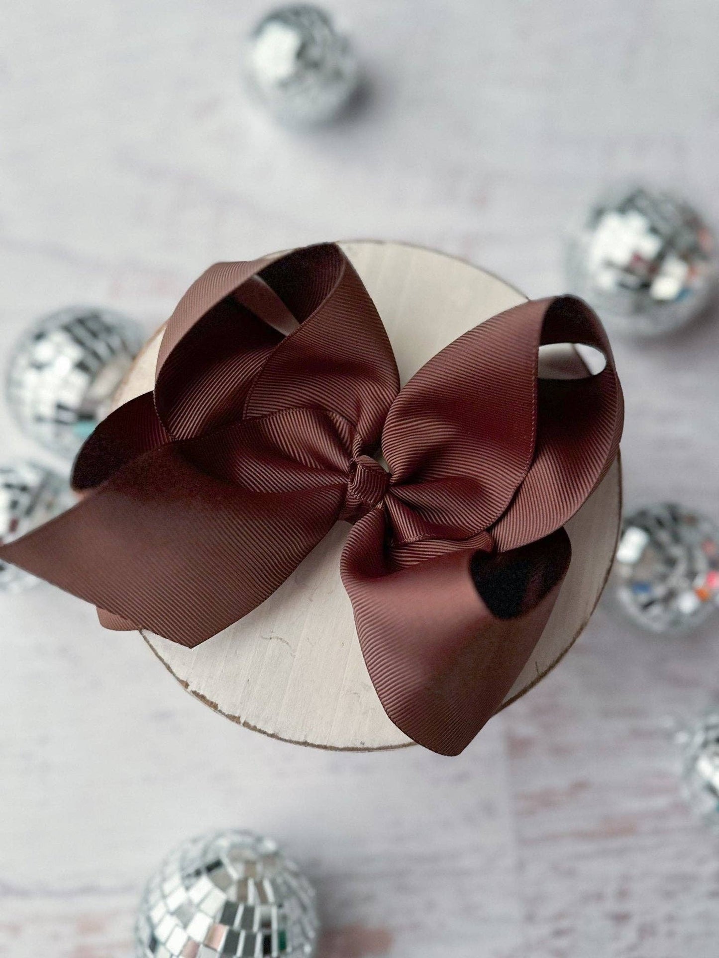 Hair Bow Oversize Grosgrain  Alligator Clip 5.5"