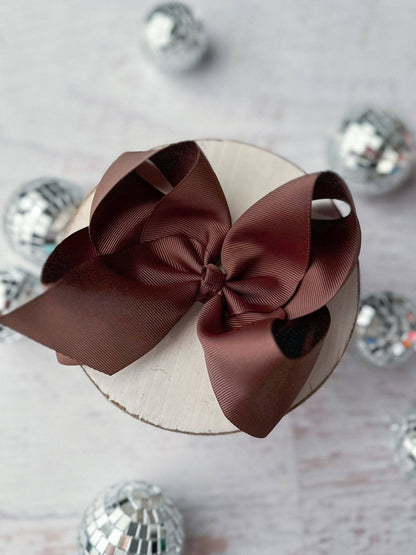 Hair Bow Oversize Grosgrain  Alligator Clip 5.5"