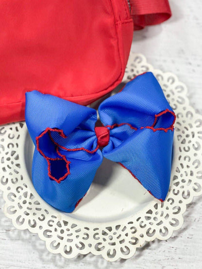 Hair Bows Classic Moonstitch Boutique Bows Girls Hair Accessories Clip or Headband