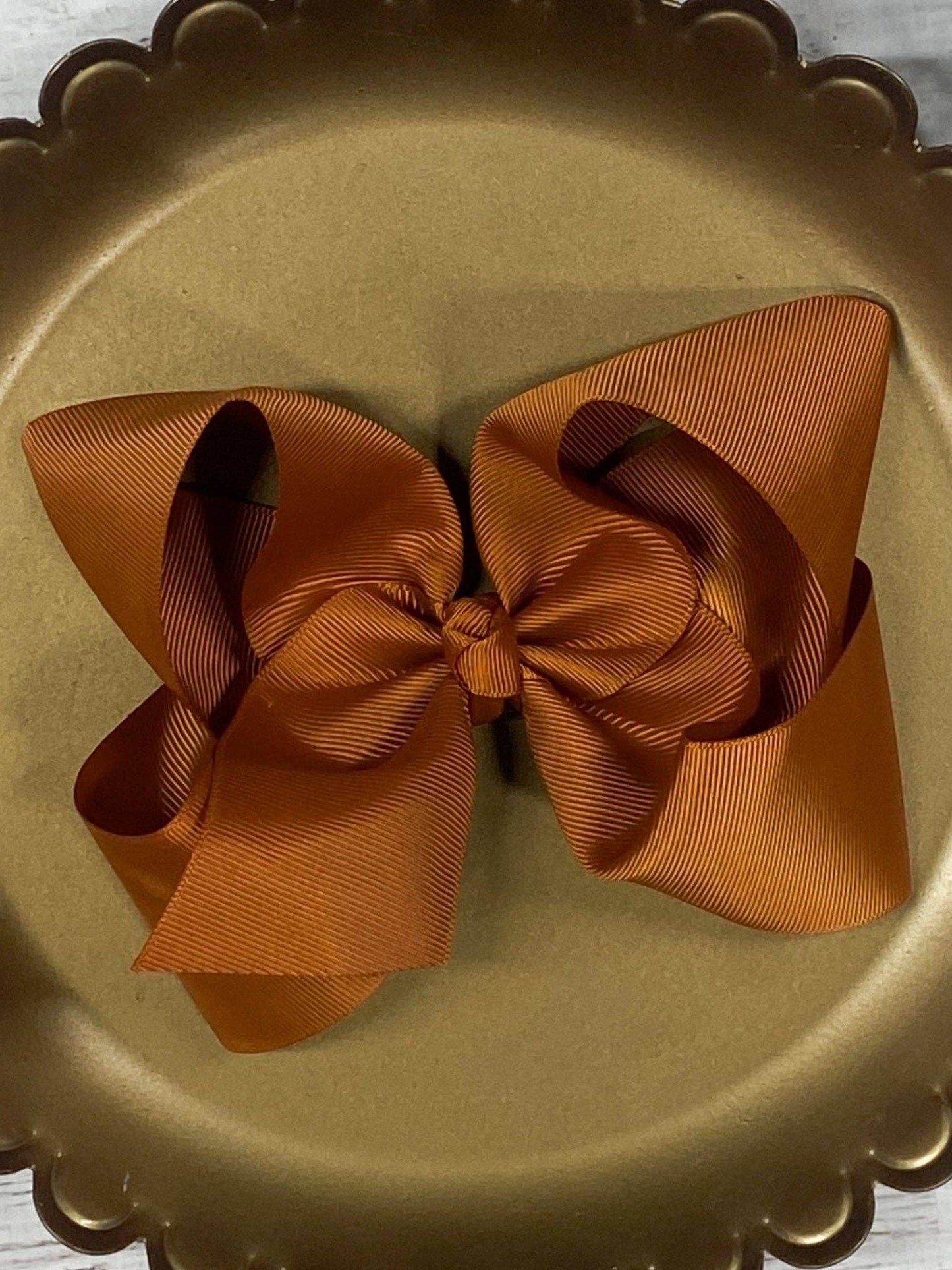Hair Bow Oversize Grosgrain  Alligator Clip 5.5"