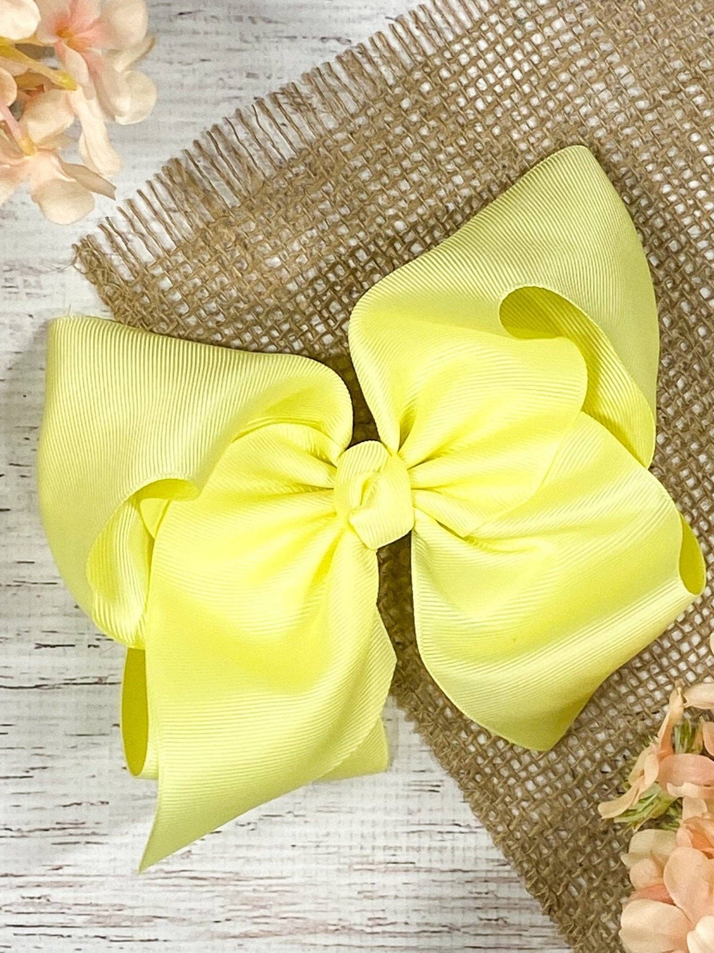 Hair Bow Texas Size Grosgrain Alligator Clip 6.5"