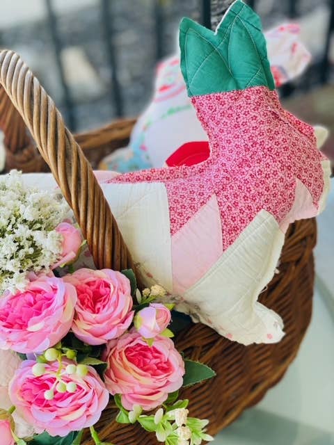 Easter Bunnies Vintage Fabric Upcycled Quilts
