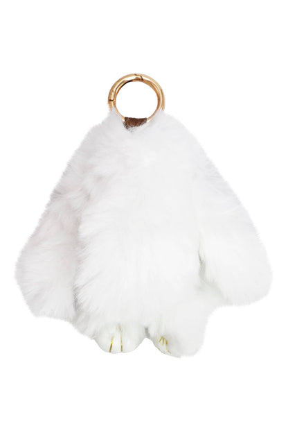 Key Chain Bunny Rabbit Fuzzy Faux Fur Plush Doll