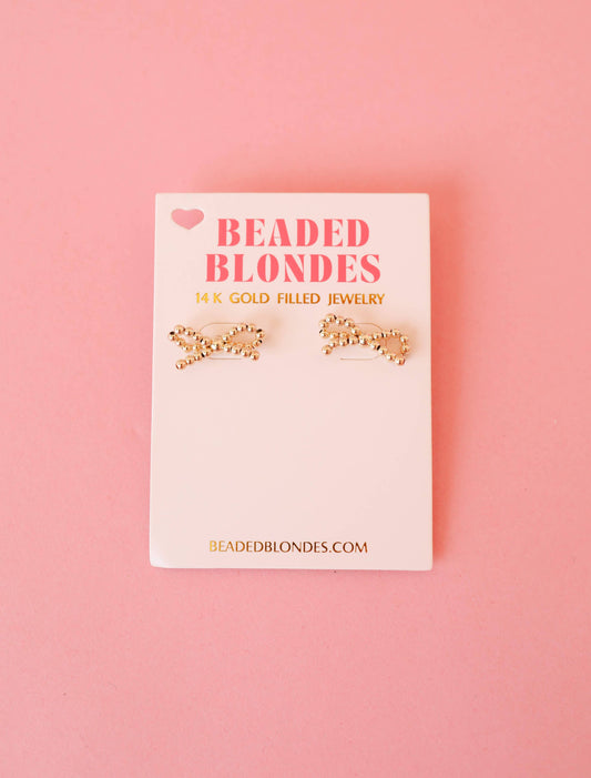 Bow Gold Earrings