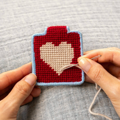 Needlepoint Keychain Kit - Heart