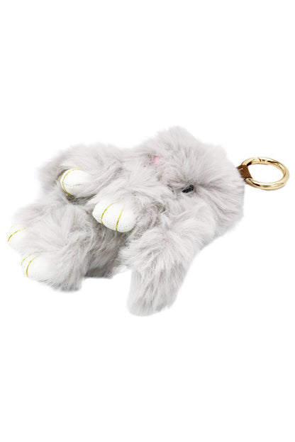 Key Chain Bunny Rabbit Fuzzy Faux Fur Plush Doll