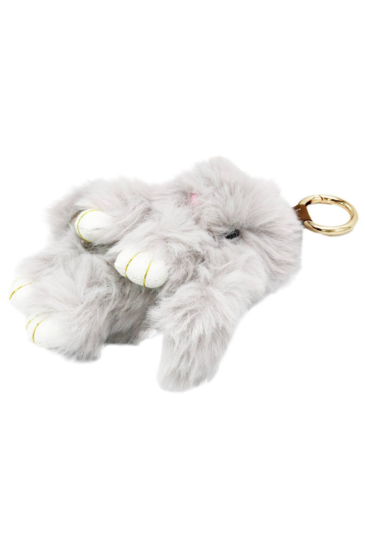 Key Chain Bunny Rabbit Fuzzy Faux Fur Plush Doll