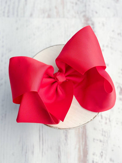 Hair Bow Texas Size Grosgrain Alligator Clip 6.5"