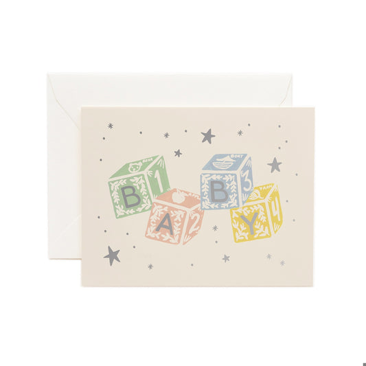 Rifle Paper Card Baby Blocks Classic