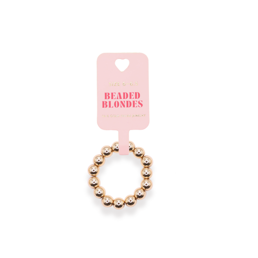 5MM Gold Beaded Ring