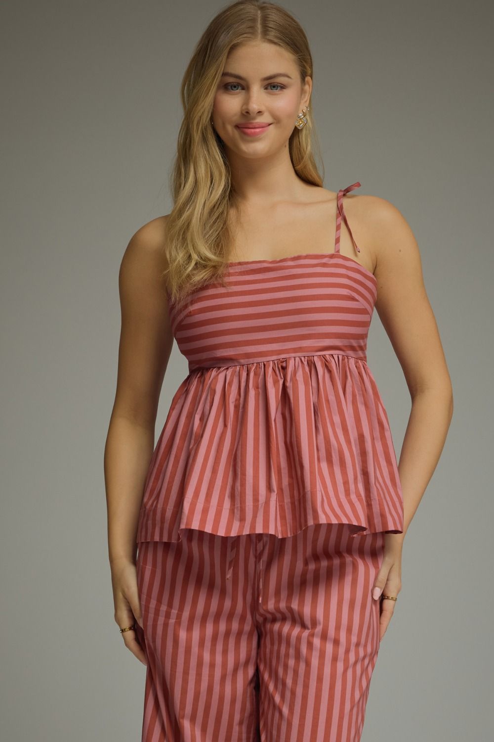 Entro Top Striped Sleeveless