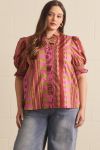Entro Top Puff Sleeve Plum