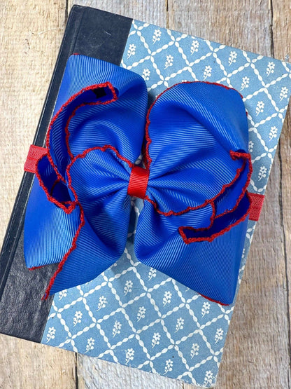 Hair Bows Classic Moonstitch Boutique Bows Girls Hair Accessories Clip or Headband