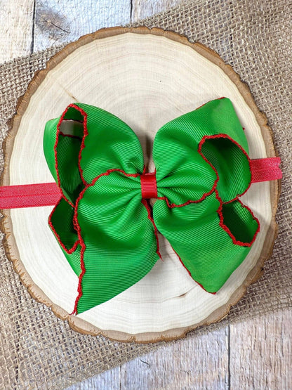 Hair Bows Classic Moonstitch Boutique Bows Girls Hair Accessories Clip or Headband