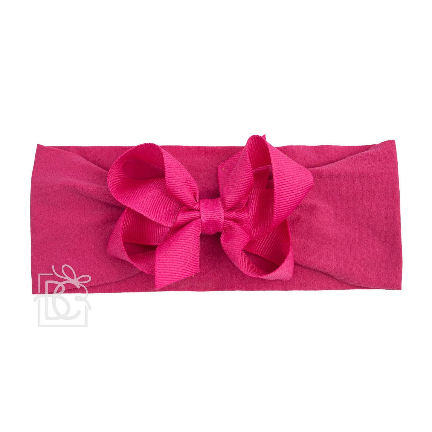 Hair Bow WIDE PANTYHOSE HEADBAND W/CLASSIC GROSGRAIN