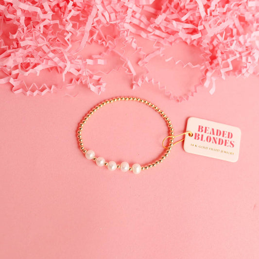 Tatum Pearl Bracelet in Gold