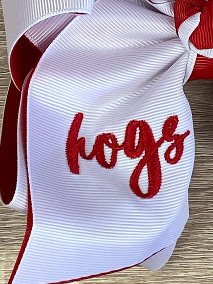 Hair Bow Double Layer School Spirit  Game Day Team