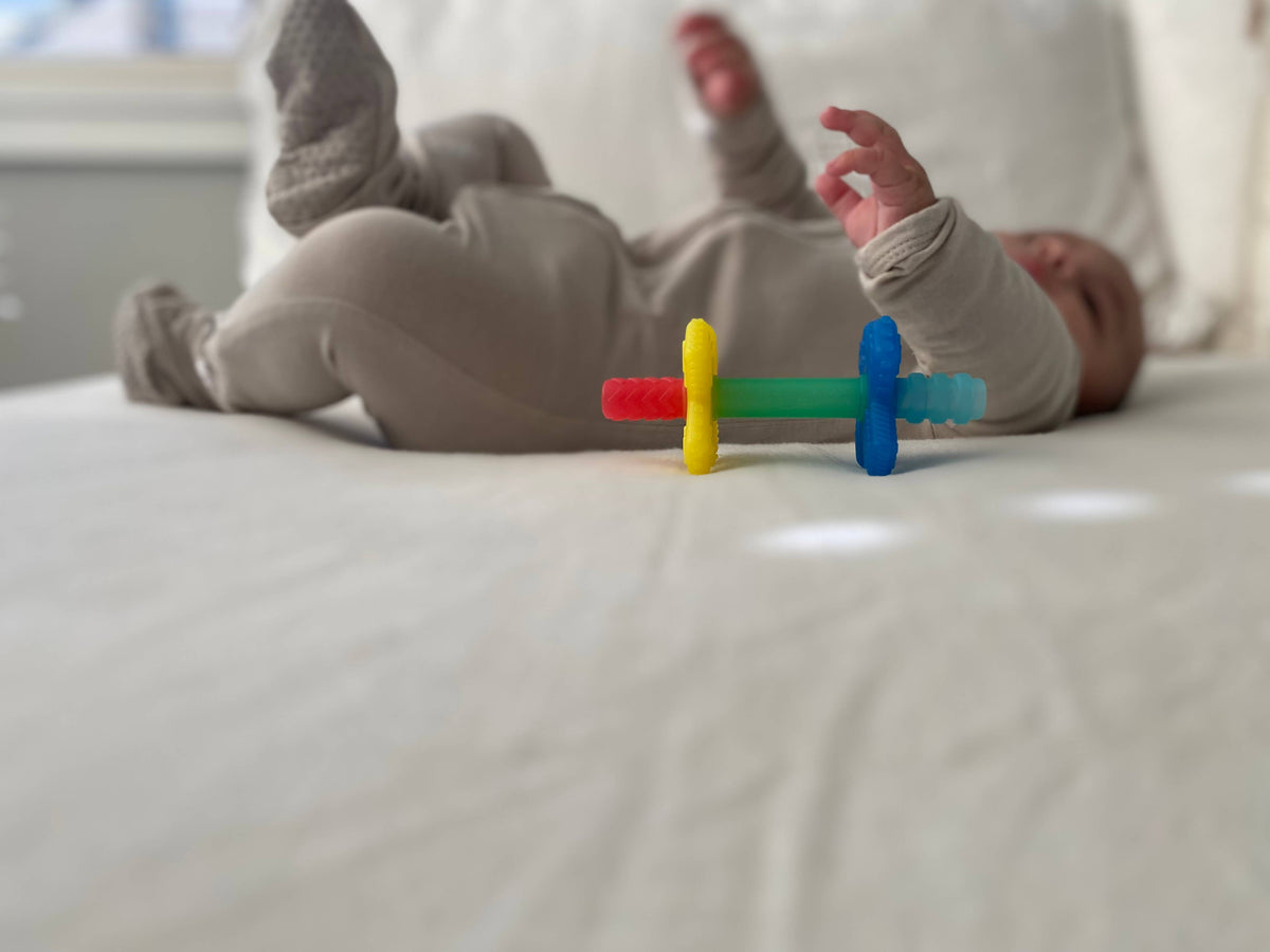 Teether Teensy Tubes™ Pink Rainbow