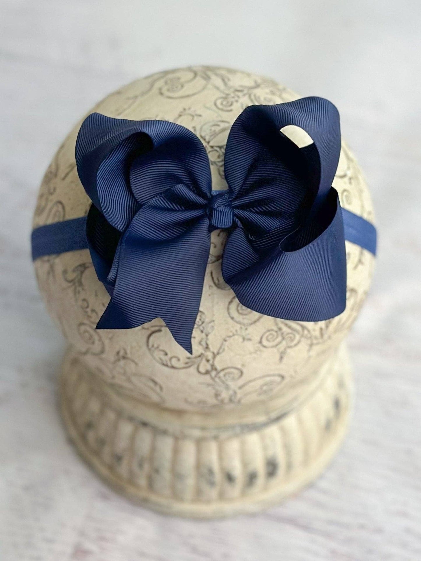 Hair Bow Classic Grosgrain - Satin Headband - 4.5"
