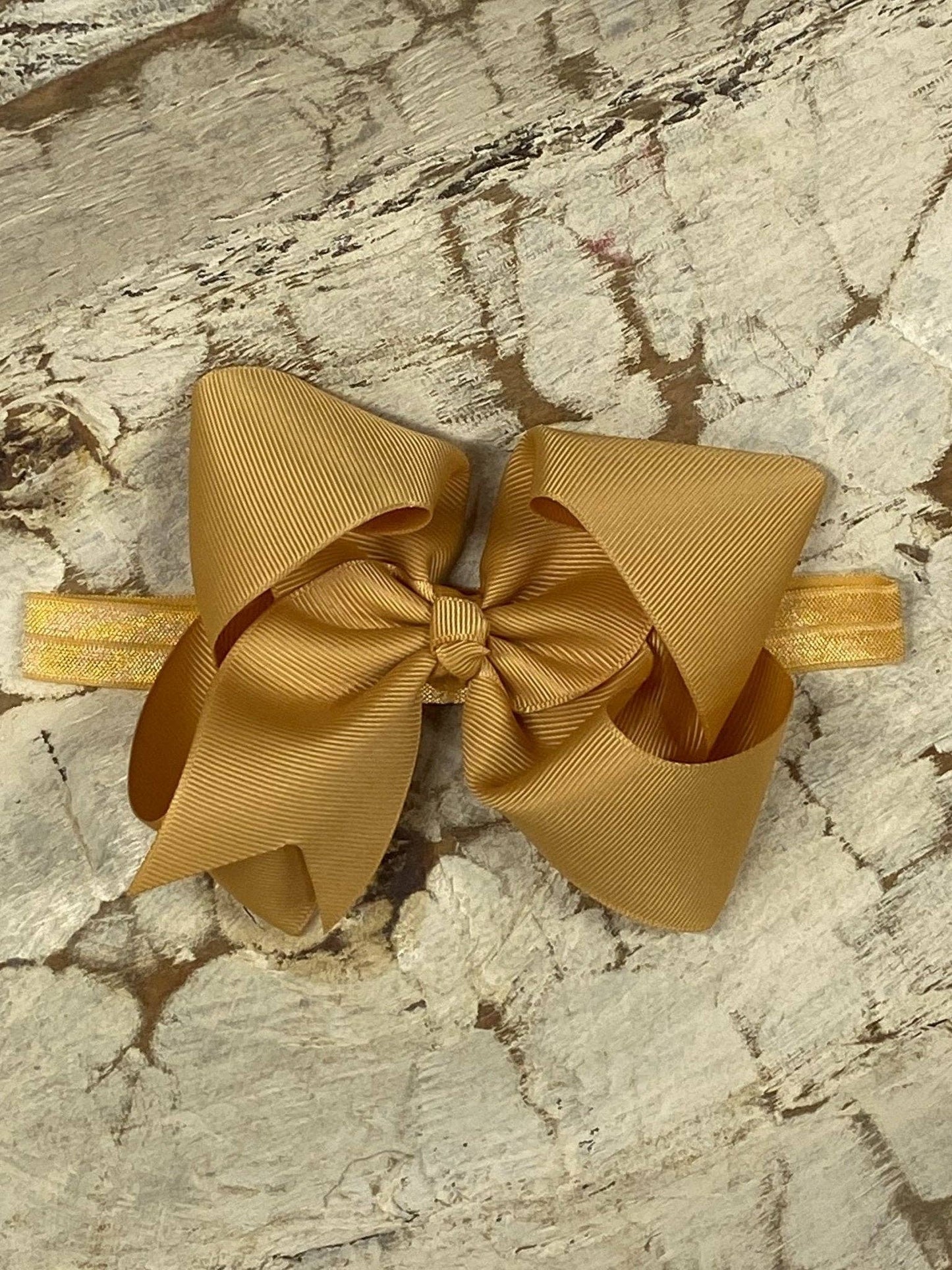 Hair Bow Classic Grosgrain - Satin Headband - 4.5"