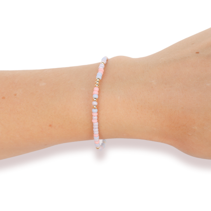 Pastel Pink, Periwinkle & Lilac Sprinkle Bracelet