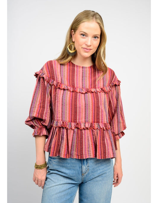 IJ TOP MULTI STRIPED TIER