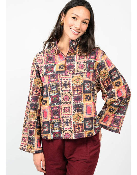 Ivy Jane Top Zip Front Terry Popover